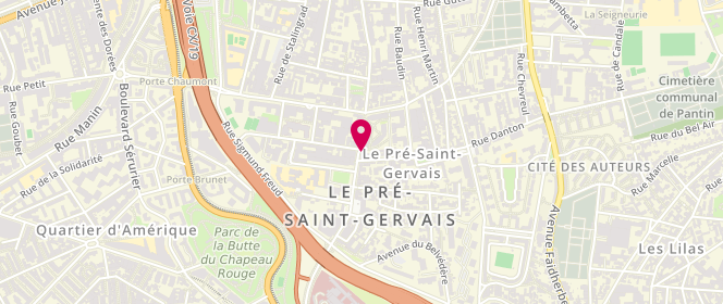 Plan de Boucherie du Pre Saint Gervais, 59 Rue André Joineau, 93310 Le Pré-Saint-Gervais