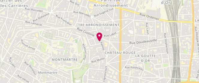 Plan de Boucherie Timothée SAUTEREAU, 25 Rue Ramey, 75018 Paris
