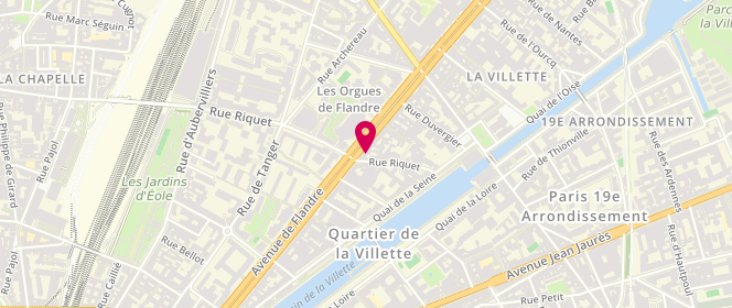 Plan de Avf, 64 avenue de Flandre, 75019 Paris