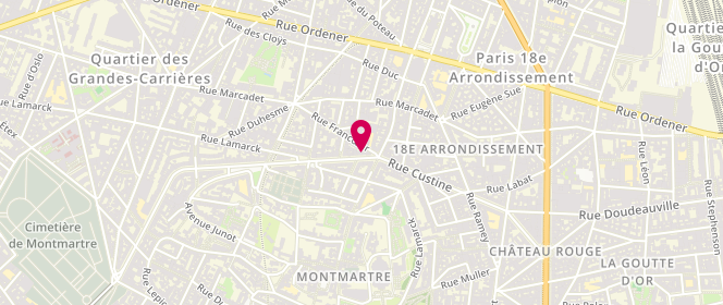 Plan de Boucherie Bourdin, 129 Rue Caulaincourt, 75018 Paris