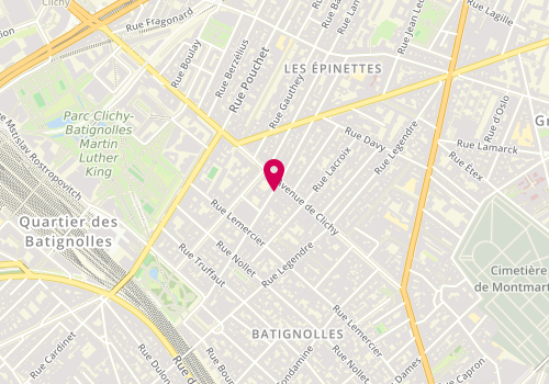 Plan de Boucherie El Hana, 52 Rue des Moines, 75017 Paris