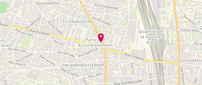 Plan de Gouraya Viandes, 7 Bis Boulevard Ornano, 75018 Paris