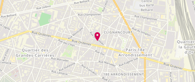 Plan de Boucherie Pinon, 13 Rue du Poteau, 75018 Paris