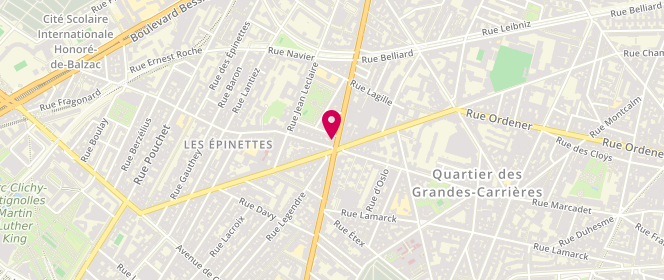 Plan de La Nouvelle Boucherie de l'Europe, 83 avenue de Saint-Ouen, 75017 Paris