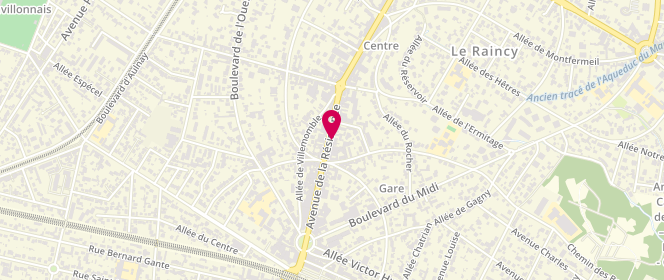 Plan de Boucherie Chez Guillaume, 44 avenue de la Résistance, 93340 Le Raincy