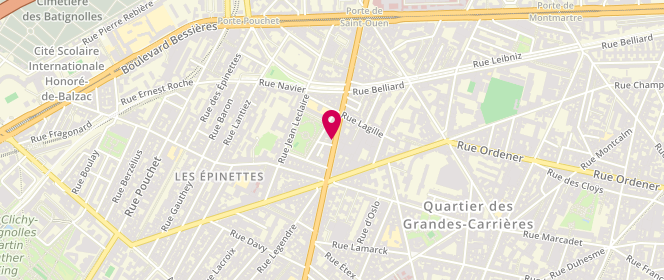 Plan de Billot Club, 105 avenue de Saint-Ouen, 75017 Paris