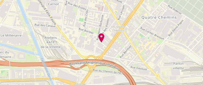 Plan de Boucherie du Marche, 4 Rue Ernest Prévost, 93300 Aubervilliers