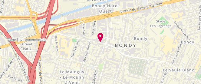 Plan de Boucherie du Centre, 63 Rue Jules Guesde, 93140 Bondy
