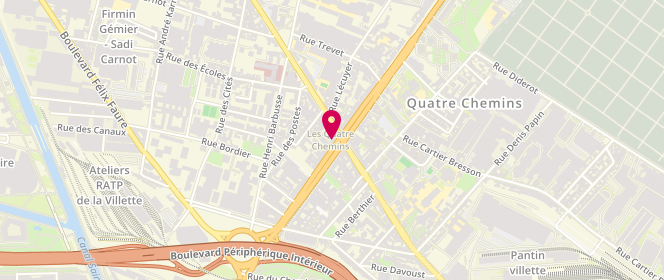 Plan de Boucherie des 4 chemins, 51 avenue Jean Jaurès, 93300 Aubervilliers