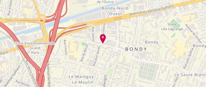 Plan de Boucherie la Ferme de Bondy, 55 Rue Jules Guesde, 93140 Bondy