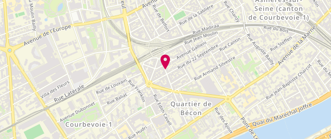 Plan de Boucherie Camille Blanc, 44 avenue Pasteur, 92400 Courbevoie