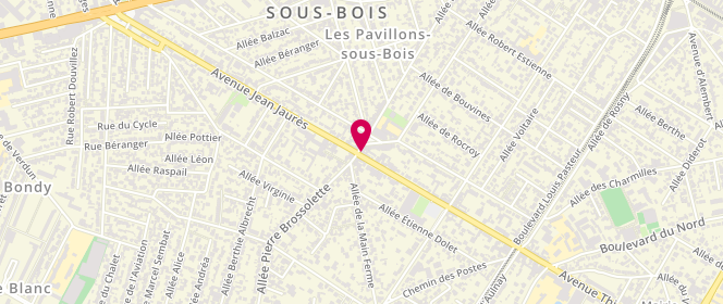 Plan de SAS Boucherie de la Basoche, 4 Allée Robillard, 93320 Les Pavillons-sous-Bois
