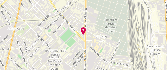 Plan de Boucherie Musulmane de Saint Ouen, 100 avenue Michelet, 93400 Saint-Ouen-sur-Seine
