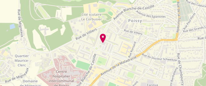 Plan de Carrefour Market, 107 avenue Blanche de Castille, 78300 Poissy
