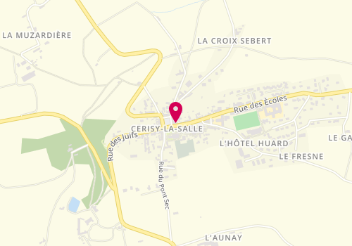 Plan de Boucherie charcuterie Yver-Tetrel, 1 Rue des Écoles, 50210 Cerisy-la-Salle