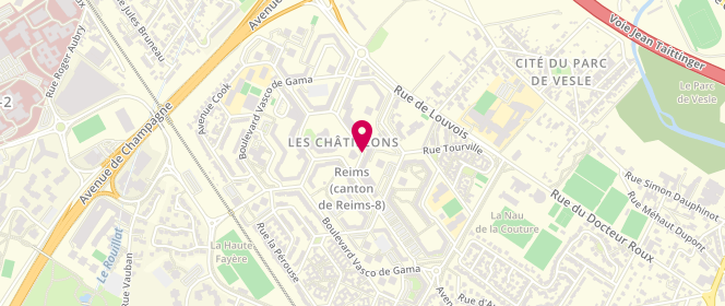 Plan de Charcuterie Traiteur Grosjean, 7 Rue Blaise Pascal, 51100 Reims