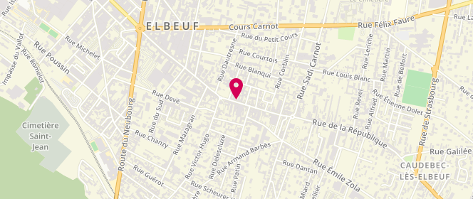Plan de Oasis Boucherie alimentation, 202 Rue de la République, 76320 Caudebec-lès-Elbeuf
