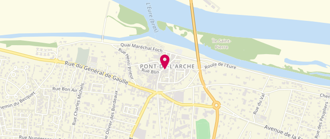 Plan de Boucherie-Charcuterie ROUSSEL Jean-Claude, 15 place Hyacinthe Langlois, 27340 Pont-de-l'Arche