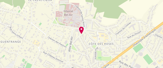 Plan de Chez Rachid, 13 Rue Sainte Barbe, 57100 Thionville