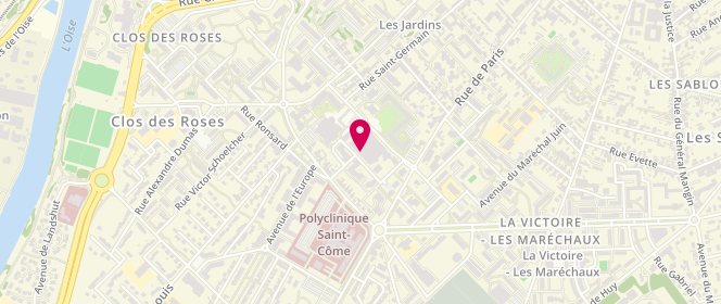 Plan de Ikhlas Boucherie, 6 Square Puy du Roy, 60200 Compiègne