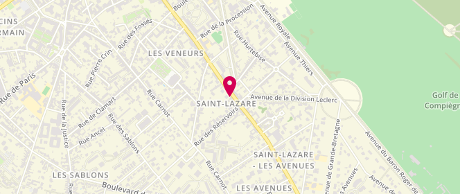 Plan de Boucherie-Charcuterie Saint Lazare, 34 Ter Rue Saint-Lazare, 60200 Compiègne