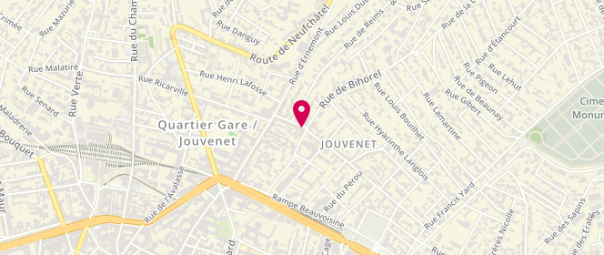 Plan de Boucherie Charcuterie Jouvenet, 61 Rue de Bihorel, 76000 Rouen