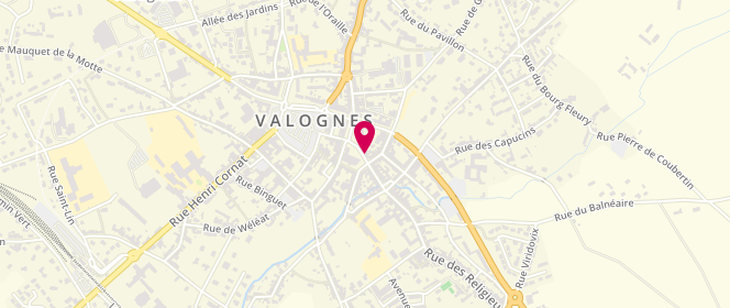 Plan de Charcuterie Pinot, 4 place Vicq d'Azir, 50700 Valognes