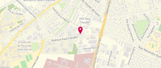 Plan de Sébastien Pocholle, 14 avenue Paul Claudel, 80000 Amiens