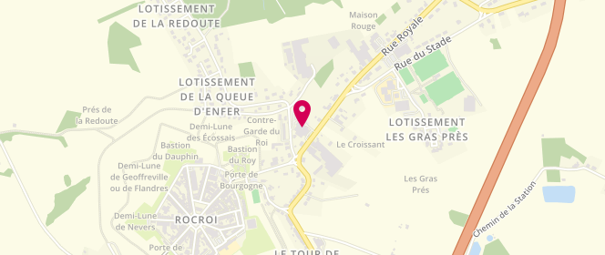 Plan de Carrefour Market, Route de Petite Chapelle, 08230 Rocroi