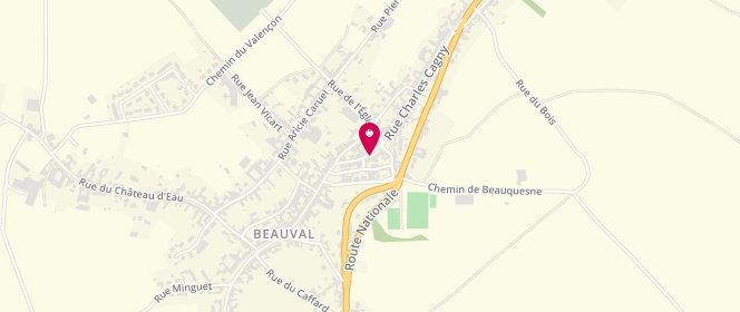 Plan de La Beauvaloise, 18 Rue Charles Cagny, 80630 Beauval