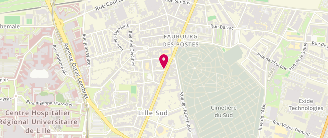 Plan de Boucherie du Sud, 108 Rue du Faubourg des Postes, 59000 Lille