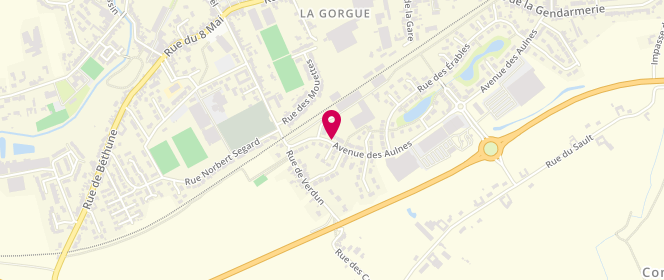 Plan de Sos Boucherie, 6 Avenue Aulnes, 59253 La Gorgue