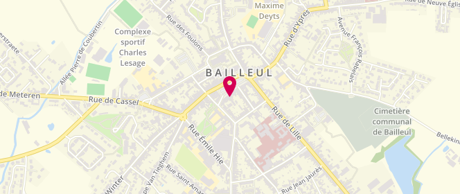 Plan de Le Bon Sens, 23 place Charles de Gaulle, 59270 Bailleul