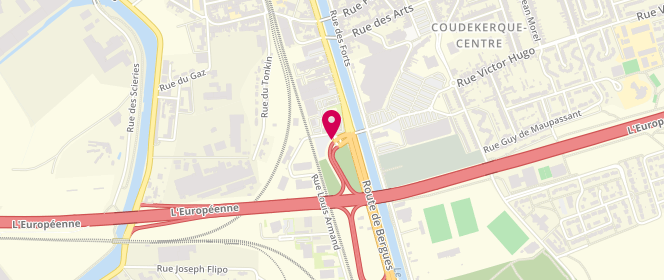 Plan de Les Copains Bouchers, 48 Route de Bergues, 59210 Coudekerque-Branche